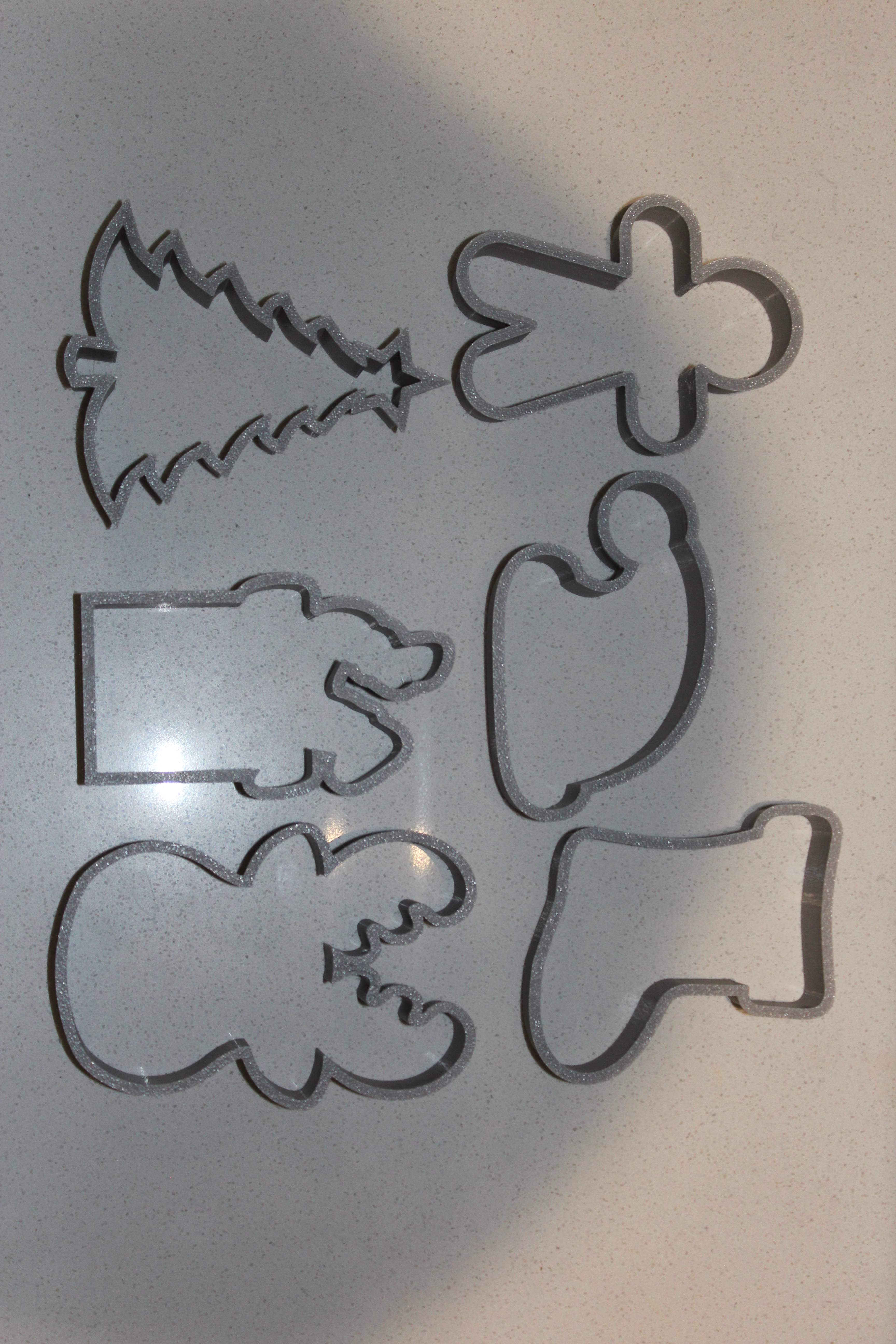 Custom Made Christmas Cookie Cutters - Set B1