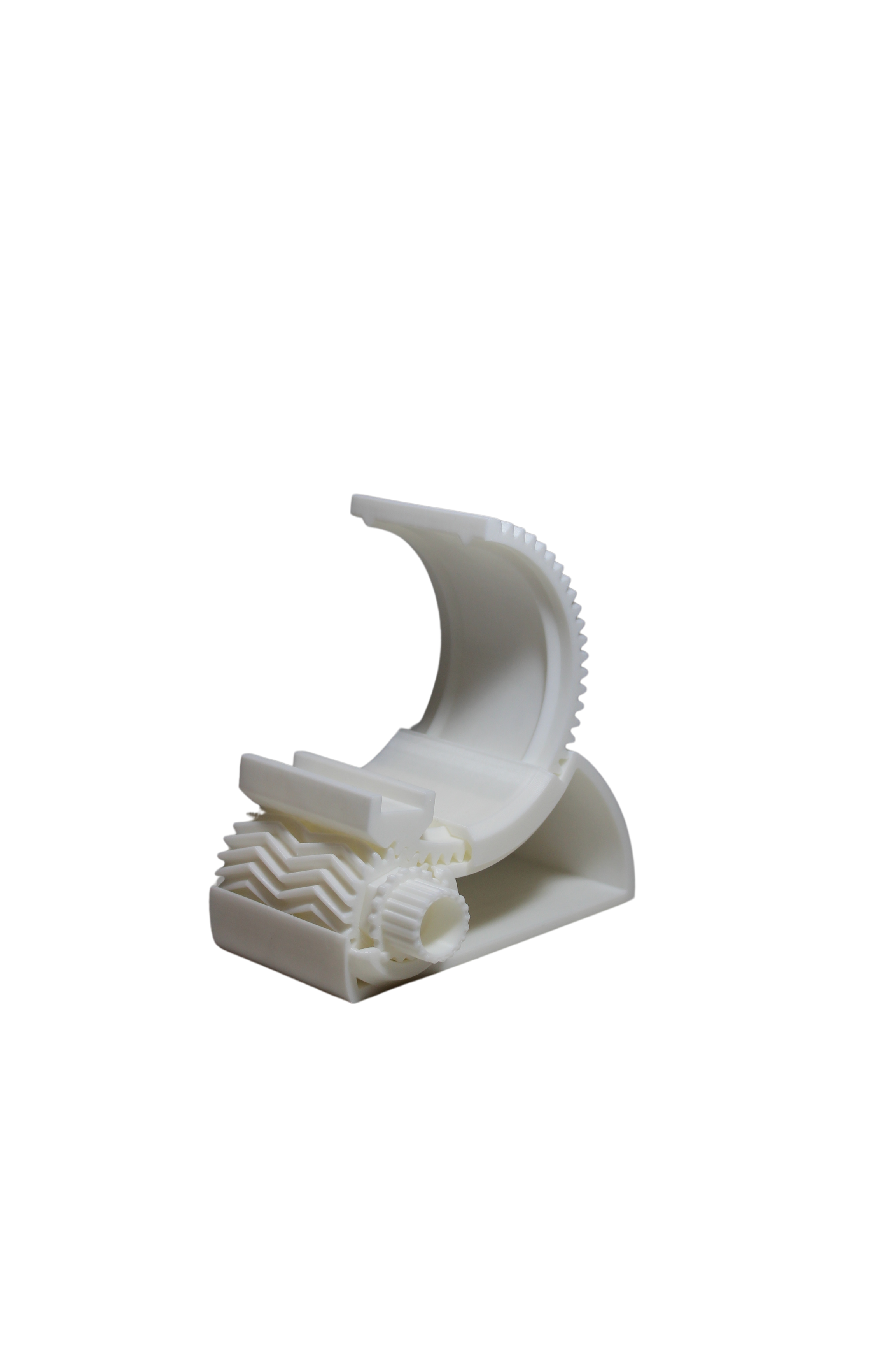 Custom 3D Printed White Phone Stand